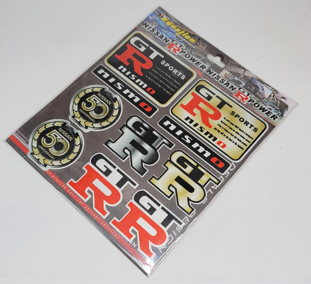 BRAND NEW UNIVERSAL NISMO GT-R 10PCS Small Reflective Decal Sticker Window Vinyl