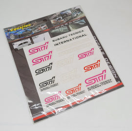 BRAND NEW UNIVERSAL SUBARU STI 13PCS Small Reflective Decal Sticker Window Vinyl