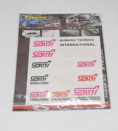BRAND NEW UNIVERSAL SUBARU STI 13PCS Small Reflective Decal Sticker Window Vinyl