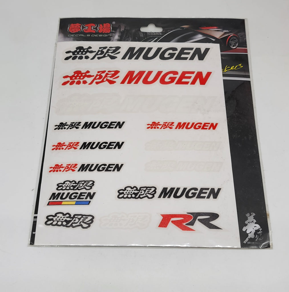 BRAND NEW UNIVERSAL MUGEN 14PCS Small Reflective Decal Sticker Window Vinyl