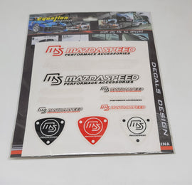 BRAND NEW UNIVERSAL MAZDASPEED 12PCS Small Reflective Decal Sticker Window Vinyl