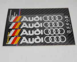 BRAND NEW UNIVERSAL AUDI 4PCS Small Reflective Decal Sticker Window Vinyl