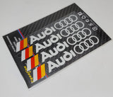 BRAND NEW UNIVERSAL AUDI 4PCS Small Reflective Decal Sticker Window Vinyl