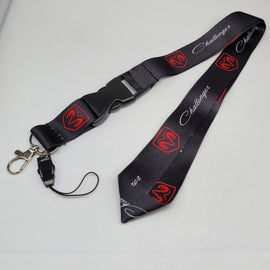 BRAND NEW Dodge Challenger Car Keychain Tag Rings Keychain JDM Drift Lanyard Black