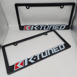Brand New Universal 2PCS K-TUNED ABS Plastic Black License Plate Frame Cover