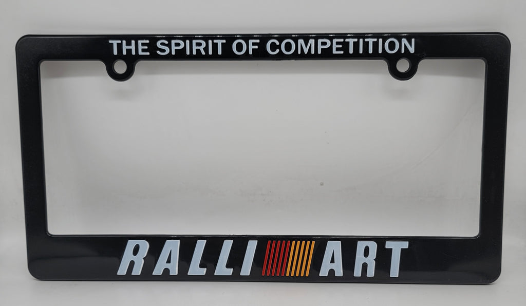 Brand New Universal 1PCS RALLIART ABS Plastic Black License Plate Frame Cover