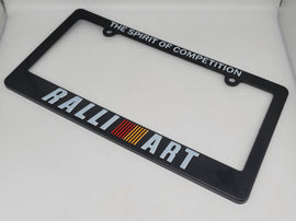 Brand New Universal 1PCS RALLIART ABS Plastic Black License Plate Frame Cover