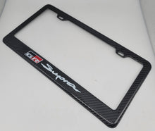 Load image into Gallery viewer, Brand New 1PCS GR SUPRA 100% Real Carbon Fiber License Plate Frame Tag Cover Original 3K With Free Caps