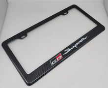 Load image into Gallery viewer, Brand New 1PCS GR SUPRA 100% Real Carbon Fiber License Plate Frame Tag Cover Original 3K With Free Caps