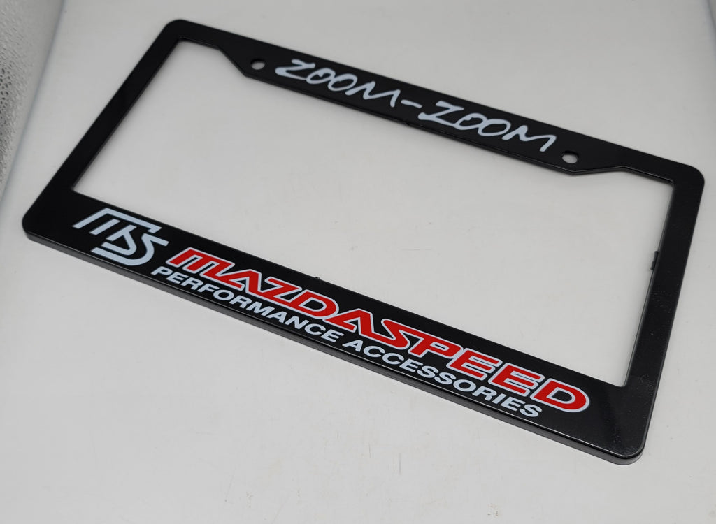 Brand New Universal 1PCS MAZDASPEED ABS Plastic Black License Plate Frame Cover
