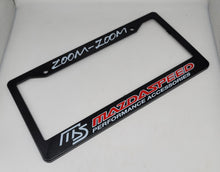 Load image into Gallery viewer, Brand New Universal 1PCS MAZDASPEED ABS Plastic Black License Plate Frame Cover