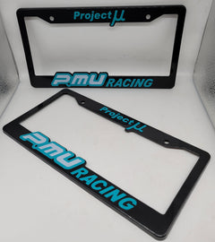 Brand New Universal 2PCS PROJECT MU ABS Plastic Black License Plate Frame Cover