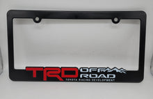 Load image into Gallery viewer, Brand New Universal 1PCS TRD OFF ROAD ABS Plastic Black License Plate Frame Cover