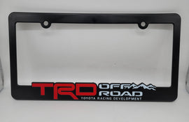 Brand New Universal 1PCS TRD OFF ROAD ABS Plastic Black License Plate Frame Cover