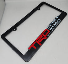Load image into Gallery viewer, Brand New Universal 1PCS TRD OFF ROAD ABS Plastic Black License Plate Frame Cover
