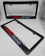 Load image into Gallery viewer, Brand New Universal 2PCS TRD OFF ROAD ABS Plastic Black License Plate Frame Cover