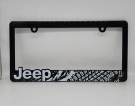 Brand New Universal 1PCS JEEP ABS Plastic Black License Plate Frame Cover
