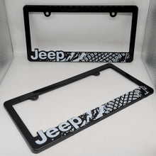 Load image into Gallery viewer, Brand New Universal 2PCS JEEP ABS Plastic Black License Plate Frame Cover