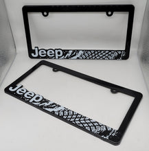 Load image into Gallery viewer, Brand New Universal 2PCS JEEP ABS Plastic Black License Plate Frame Cover