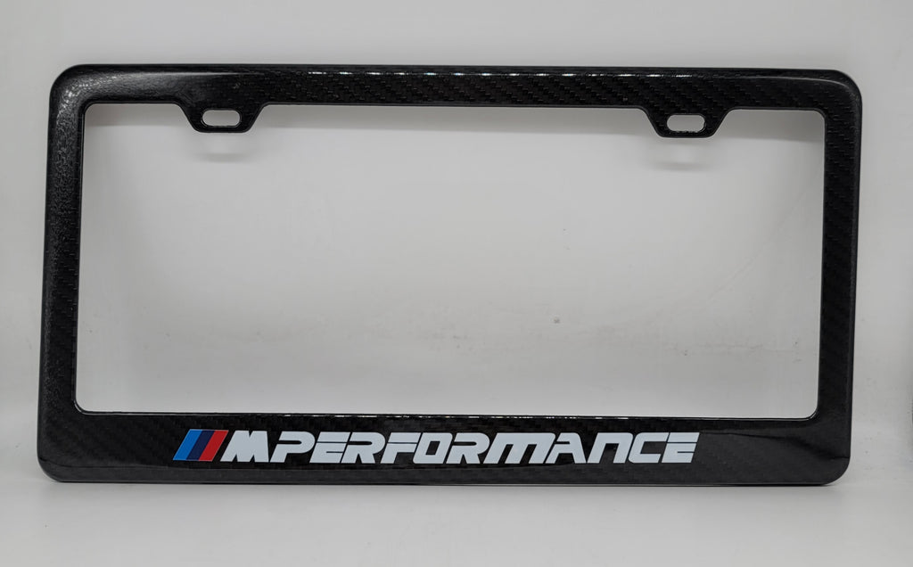 Brand New 1PCS BMW M PERFORMANCE 100% Real Carbon Fiber License Plate Frame Tag Cover Original 3K With Free Caps