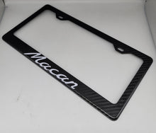 Load image into Gallery viewer, Brand New 1PCS PORSCHE MACAN 100% Real Carbon Fiber License Plate Frame Tag Cover Original 3K With Free Caps
