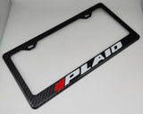 Brand New 1PCS PLAID TESLA 100% Real Carbon Fiber License Plate Frame Tag Cover Original 3K With Free Caps