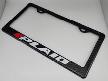 Load image into Gallery viewer, Brand New 1PCS PLAID TESLA 100% Real Carbon Fiber License Plate Frame Tag Cover Original 3K With Free Caps