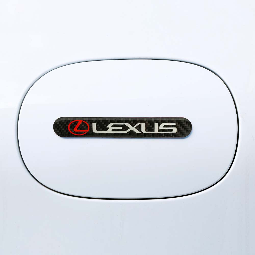 Brand New 2PCS LEXUS Real Carbon Fiber Black Car Trunk Side Fenders Door Badge Scratch Guard Sticker