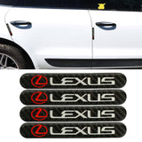 Brand New 4PCS LEXUS Real Carbon Fiber Black Car Trunk Side Fenders Door Badge Scratch Guard Sticker