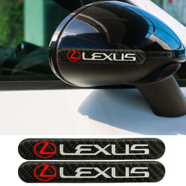 Brand New 2PCS LEXUS Real Carbon Fiber Black Car Trunk Side Fenders Door Badge Scratch Guard Sticker