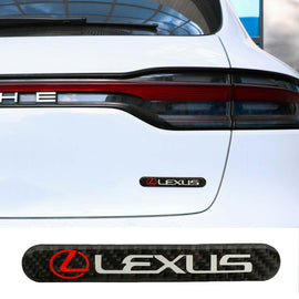 Brand New 1PCS LEXUS Real Carbon Fiber Black Car Trunk Side Fenders Door Badge Scratch Guard Sticker