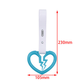 Brand New Broken Heart White Handle Glow in the Dark JDM TSURIKAWA Ring Subway Train Bus Handle Strap Charm Drift