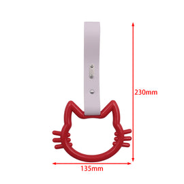 Brand New Hello Kitty Red JDM TSURIKAWA Ring Subway Train Bus White Handle Strap Charm Drift