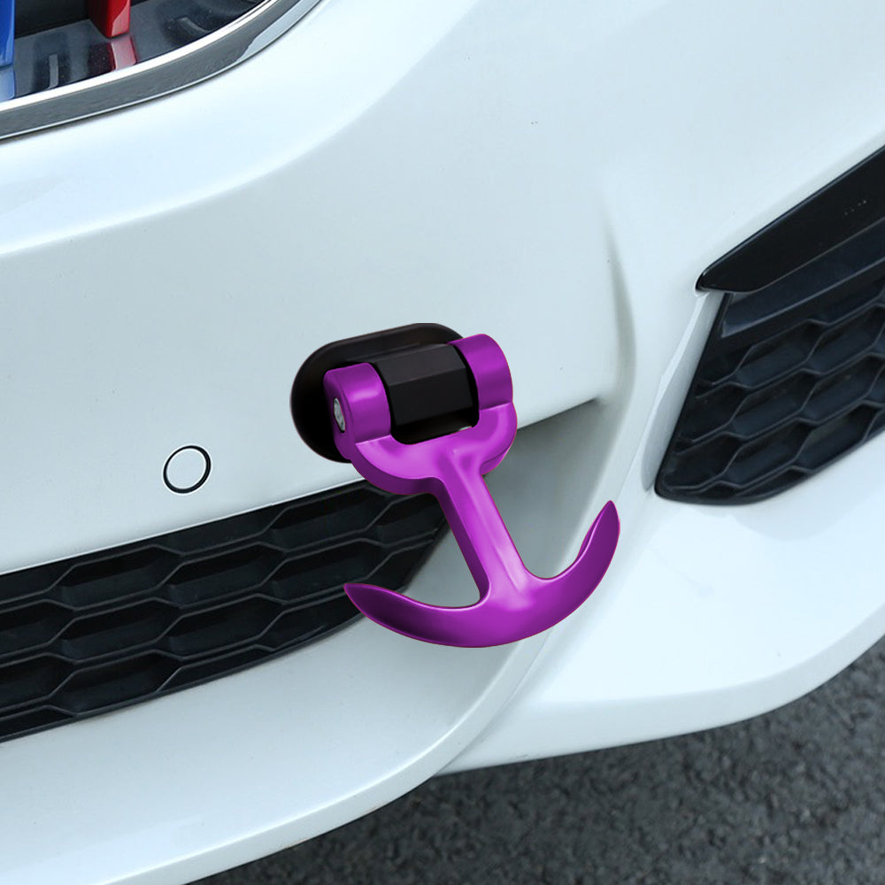 Brand New JDM Universal Front / Rear Cool Purple Track Racing Style ABS Tow Hook Ring Sticker For All Car Model