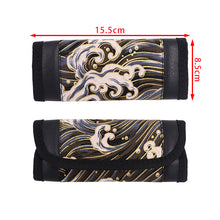 Load image into Gallery viewer, Brand New JDM Sakura Wave Black Universal Car Handbrake PU Leather Sleeves Cover Kit