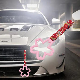 Brand New Flower Pink JDM TSURIKAWA Subway Bus Handle Strap Charm Drift