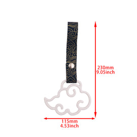 Brand New Cloud Handle White JDM TSURIKAWA Ring Subway Train Bus Black Handle Strap Charm Drift