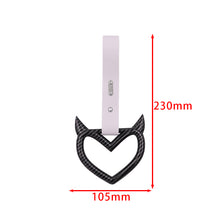 Load image into Gallery viewer, Brand New Devil Demon Heart Carbon Fiber JDM TSURIKAWA Ring Subway Train Bus Handle Strap Charm Drift