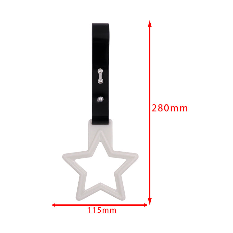 Brand New Glow in the Dark Star Handle Black JDM TSURIKAWA Ring Subway Train Bus Handle Strap Charm Drift