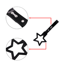 Brand New Star Handle Black JDM TSURIKAWA Ring Subway Train Bus Black Handle Strap Charm Drift