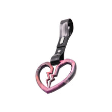 Load image into Gallery viewer, Brand New Broken Heart Rainbow JDM TSURIKAWA Subway Bus Handle Black Strap Charm Drift