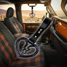 Load image into Gallery viewer, Brand New Broken Heart Rainbow JDM TSURIKAWA Subway Bus Handle Black Strap Charm Drift