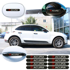 Brand New 8PCS Acura Real Carbon Fiber Black Car Trunk Side Fenders Door Badge Scratch Guard Sticker