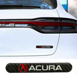 Brand New 1PCS Acura Real Carbon Fiber Black Car Trunk Side Fenders Door Badge Scratch Guard Sticker