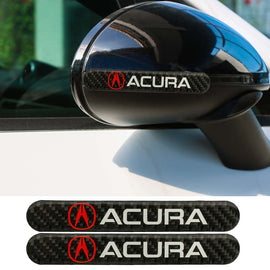 Brand New 2PCS Acura Real Carbon Fiber Black Car Trunk Side Fenders Door Badge Scratch Guard Sticker