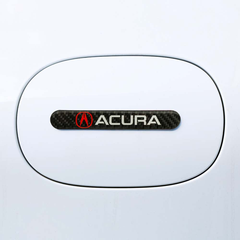 Brand New 4PCS Acura Real Carbon Fiber Black Car Trunk Side Fenders Door Badge Scratch Guard Sticker