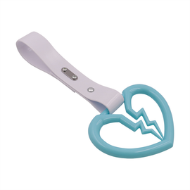 Brand New Broken Heart Teal JDM TSURIKAWA Ring Subway Train Bus Handle Strap Charm Drift