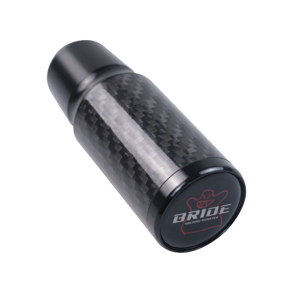 Brand New Universal Bride Black Real Carbon Fiber Racing Gear Stick Shift Knob For MT Manual M12 M10 M8