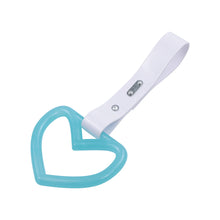 Load image into Gallery viewer, Brand New Heart Teal Handle White Glow in the Dark JDM TSURIKAWA Ring Subway Train Bus Handle Strap Charm Drift