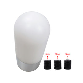 Brand New Universal JDM Duracon White-Silver Manual Racing Gear Stick Shift Knob Shifter M8 M10 M12